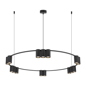 Milagro Lampa wisząca (koło) GENESIS BLACK 15xGU10 ML0376