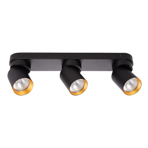Milagro Lampa Sufitowa Andy 3xGU10 Czarny + Złoty ML9937