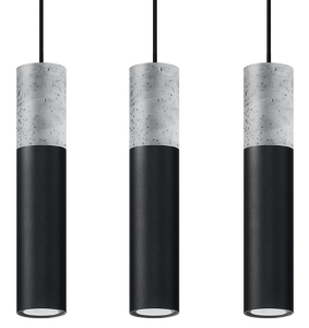Lampa wisząca BORGIO 3 czarny SL.0652 SOLLUX