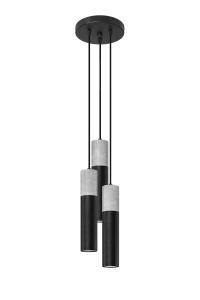 Lampa wisząca BORGIO 3P czarny GU10 3x40W IP20 SL.1081 SOLLUX
