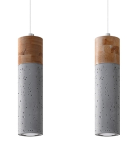 Lampa wisząca ZANE 2 szara GU10 2x40W IP20 SL.0966 SOLLUX