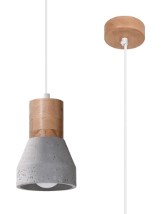 Lampa wisząca QUBIC szara E27 1x60W IP20 SL.0964 SOLLUX