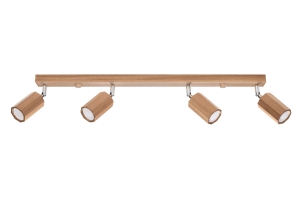 Lampa sufitowa ZEKE 4 dąb GU10 4x40W IP20 SL.1031 SOLLUX