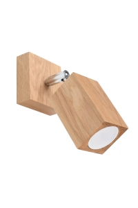 Kinkiet KEKE dąb GU10 1x40W IP20 SL.1035 SOLLUX