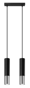 Lampa wisząca LOOPEZ 2 czarny/chrom SL.0941 SOLLUX