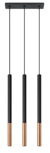 Lampa wisząca MOZAICA 3L czarny/miedź SL.0889 SOLLUX