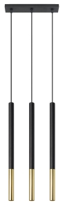 Lampa wisząca MOZAICA 3L czarny/złoto SL.0892 SOLLUX