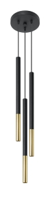 Lampa wisząca MOZAICA 3P czarny/złoto SL.0893 SOLLUX