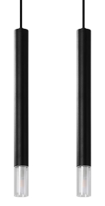 Lampa wisząca WEZYR 2 czarna G9 2x40W IP20 SL.0961 SOLLUX