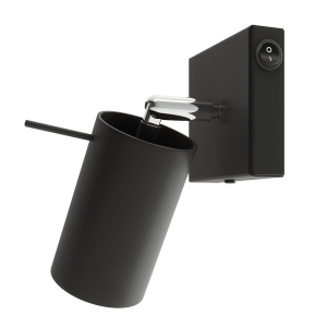 Kinkiet RING czarny z włącznikiem GU10 1x40W IP20 SL.1049 SOLLUX