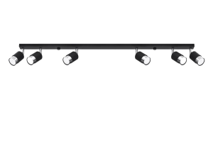 Lampa sufitowa NERO 6 czarny/chrom GU10 6x40W IP20 SL.1068 SOLLUX