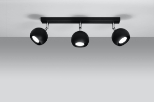 Lampa sufitowa OCULARE 3 czarny GU10 3x40W IP20 SL.0445 SOLLUX