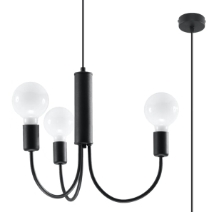 Żyrandol PICCOLO 3 czarny SL.0856 SOLLUX