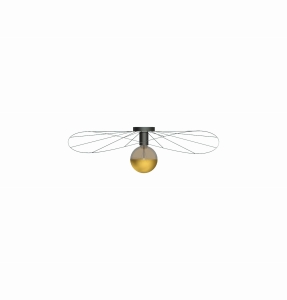 Kinkiet / Plafon ESKOLA 70 czarny E27 1x60W IP20 TH.013CZ SOLLUX
