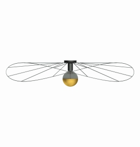 Kinkiet / Plafon ESKOLA 110 czarny E27 1x60W IP20 TH.014CZ SOLLUX