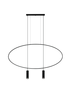 Lampa wisząca HOLAR 2 czarna GU10 2x40W IP20 TH.017CZ SOLLUX