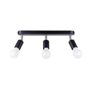 Plafon FORNES 3 czarny E27 3x60 IP20 SL.1122 SOLLUX