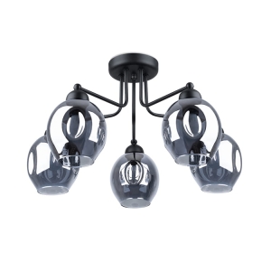 Żyrandol FILLAN 5 czarny E27 5x60 IP20 SL.1145 SOLLUX