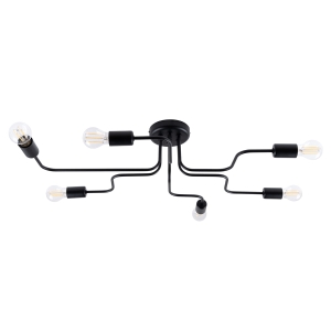 Żyrandol VECTOR 6 czarny E27 6x15W SL.1447 SOLLUX