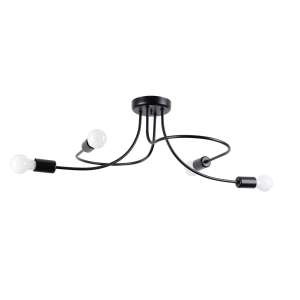 Żyrandol LEVAR 4 czarny E27 4x15W SL.1455 SOLLUX