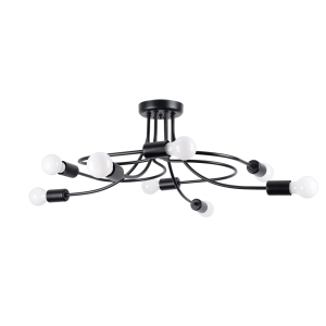Żyrandol LEVAR 8 czarny E27 8x15W SL.1457 SOLLUX
