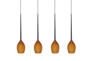 Lampa wisząca IZZA 4 bursztynowa AZ1227 Azzardo
