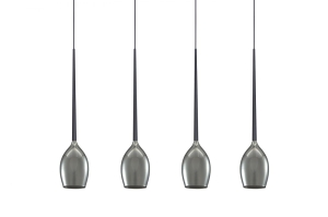 Lampa wisząca IZZA 4 dymione szkło AZ2938 Azzardo