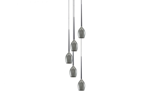 Lampa wisząca IZZA 5 dymione szkło AZ2939 Azzardo