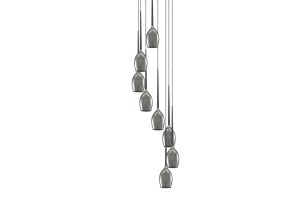 Lampa wisząca IZZA 8 dymione szkło AZ2940 Azzardo