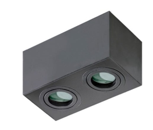 Lampa sufitowa spot BRANT SQUARE 2 BLACK IP44 AZ2879 Azzardo