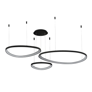 Lampa wisząca AMANDA PENDANT 42+62+82 CCT SWITCH 3-STEP DIMM BK AZ5774 AZzardo