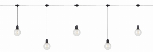 GARDEN 24 DECO LIGHT CHAIN 10L START BLACK/CLEAR 108021 Markslojd