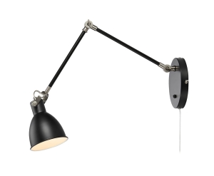 HOUSE Wall 1L Black/Steel 108250 Markslojd