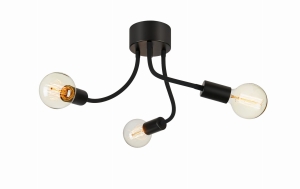 MEDUSA Sufitowa 3L Czarna/Szary 107930 Markslojd