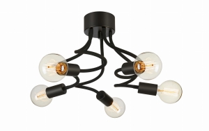 MEDUSA Sufitowa 5L Czarna/Szary 107931 Markslojd