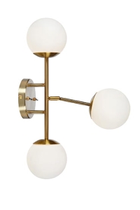 TRINITY Wall 3L Brass/White 108254 Markslojd