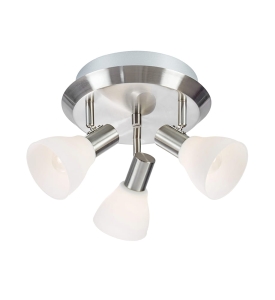 VERO Ceiling 3L Steel/Opal 107505 Markslojd