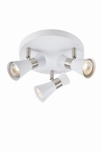 FOLIE Ceiling Round 3L White/Satin Nickel 108628 Markslojd