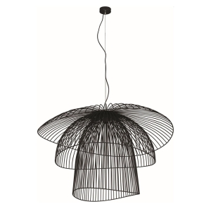 Designerski, druciany, duży żyrandol do salonu KP-12 z serii PLAZA Kaja Lighting