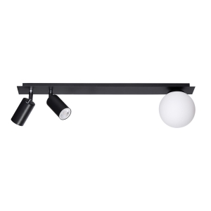 Designerska listwa sufitowa z tubami i kloszem K-4135 z serii ALBIO Kaja Lighting