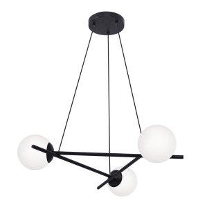 Elegancka lampa wisząca z białymi, matowymi kloszami K-4966 z serii ARTON Kaja Lighting
