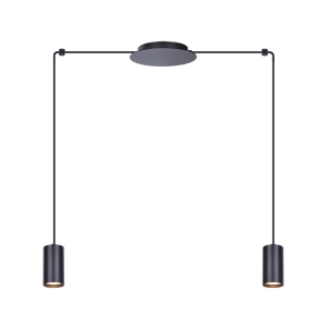 Czarna lampa wisząca z możliwością regulacji K-4896 z serii PUERTO Kaja Lighting