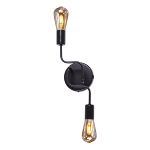 Czarny kinkiet na żarówki z dużym gwintem K-3895 z serii SKADI Kaja Lighting