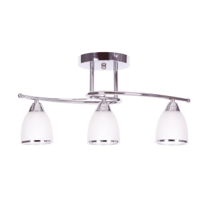 Ponadczasowa, srebrna lampa sufitowa K-JSL-8090/3 CHR z serii SAMIRA Kaja Lighting