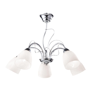 Pięcioramienny żyrandol do stylowego salonu K-JSL-6218/5 CHR z serii ARON Kaja Lighting