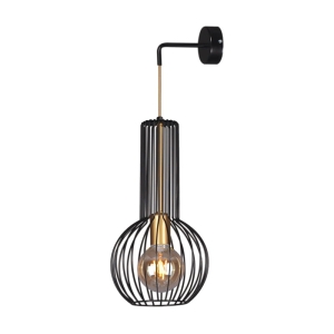 Druciana, dekoracyjna lampa ścienna do łazienki K-4523 z serii ARVI BLACK Kaja Lighting
