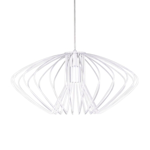 Dekoracyjna, druciana lampa wisząca do sypialni K-3407 BIAŁY z serii TIZI Kaja Lighting