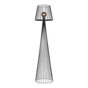 Czarna, druciana, industrialna lampa stojąca K-4643 z serii SOUL BLACK Kaja Lighting