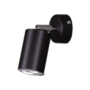 Industrialna, czarna lampa ścienna w kształcie tuby K-4408 z serii MONTI Kaja Lighting