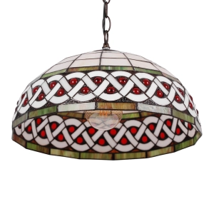Żyrandol z kloszem pokrytym masą perłową K-P162208 z serii TIFANY Kaja Lighting